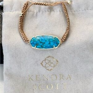Kendra Scott - Elle Gold Friendship Bracelet In Bronze Veined Turquoise